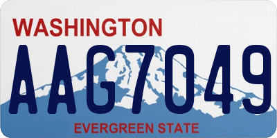 WA license plate AAG7049