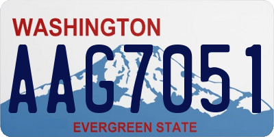 WA license plate AAG7051