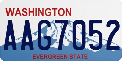 WA license plate AAG7052