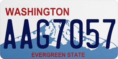 WA license plate AAG7057