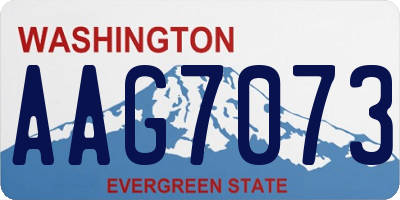 WA license plate AAG7073