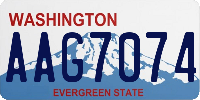 WA license plate AAG7074