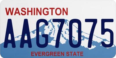WA license plate AAG7075