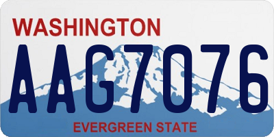 WA license plate AAG7076