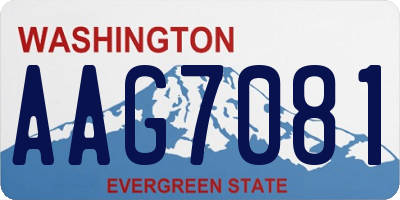 WA license plate AAG7081