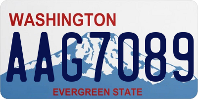 WA license plate AAG7089