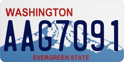 WA license plate AAG7091