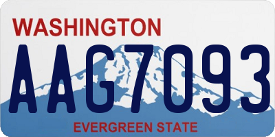 WA license plate AAG7093