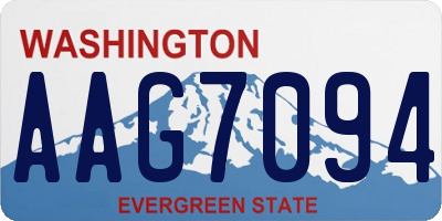 WA license plate AAG7094