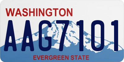 WA license plate AAG7101