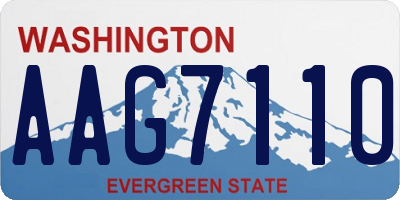 WA license plate AAG7110