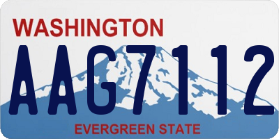 WA license plate AAG7112
