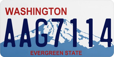 WA license plate AAG7114