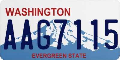WA license plate AAG7115