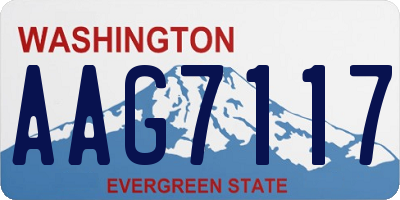 WA license plate AAG7117