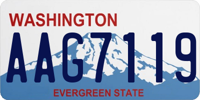 WA license plate AAG7119