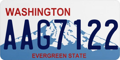 WA license plate AAG7122