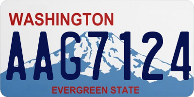 WA license plate AAG7124
