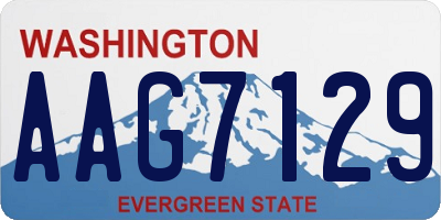 WA license plate AAG7129