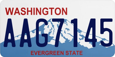 WA license plate AAG7145