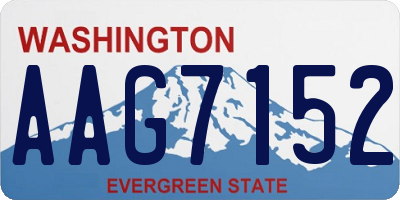 WA license plate AAG7152