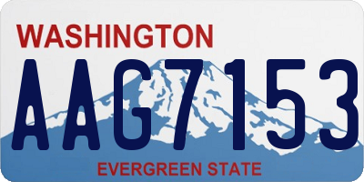 WA license plate AAG7153