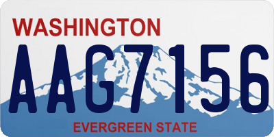 WA license plate AAG7156