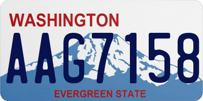 WA license plate AAG7158