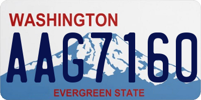 WA license plate AAG7160