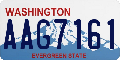 WA license plate AAG7161