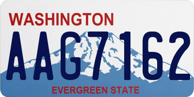 WA license plate AAG7162