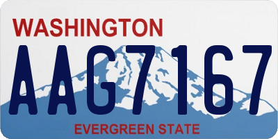 WA license plate AAG7167
