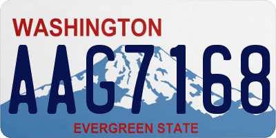 WA license plate AAG7168