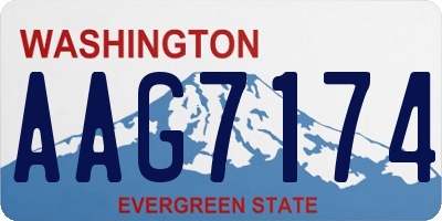 WA license plate AAG7174