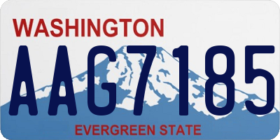 WA license plate AAG7185