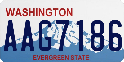 WA license plate AAG7186