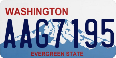 WA license plate AAG7195