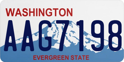 WA license plate AAG7198