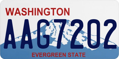 WA license plate AAG7202
