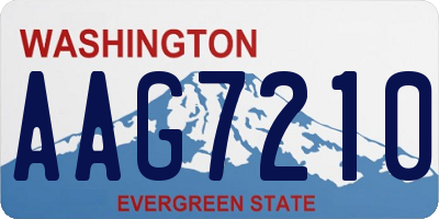 WA license plate AAG7210