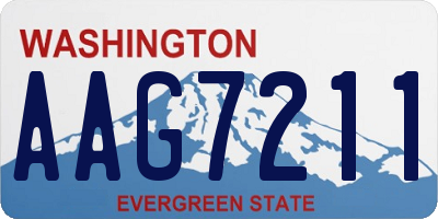 WA license plate AAG7211