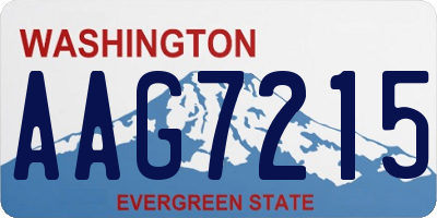 WA license plate AAG7215