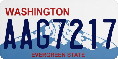 WA license plate AAG7217