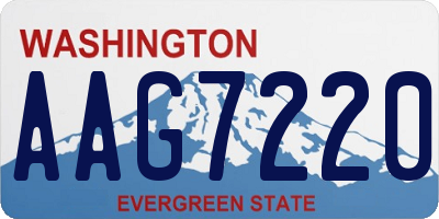 WA license plate AAG7220