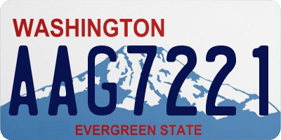 WA license plate AAG7221
