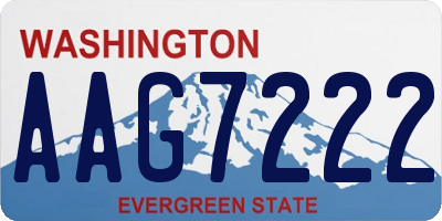 WA license plate AAG7222