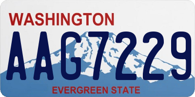 WA license plate AAG7229