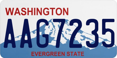 WA license plate AAG7235