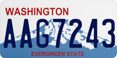 WA license plate AAG7243