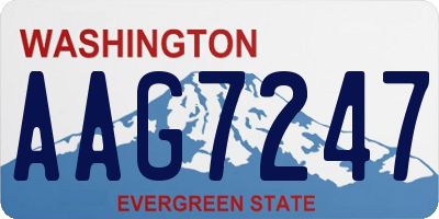 WA license plate AAG7247